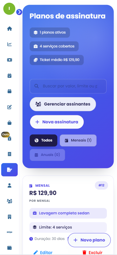 Imagem da release Disponibilize assinaturas para seus clientes
